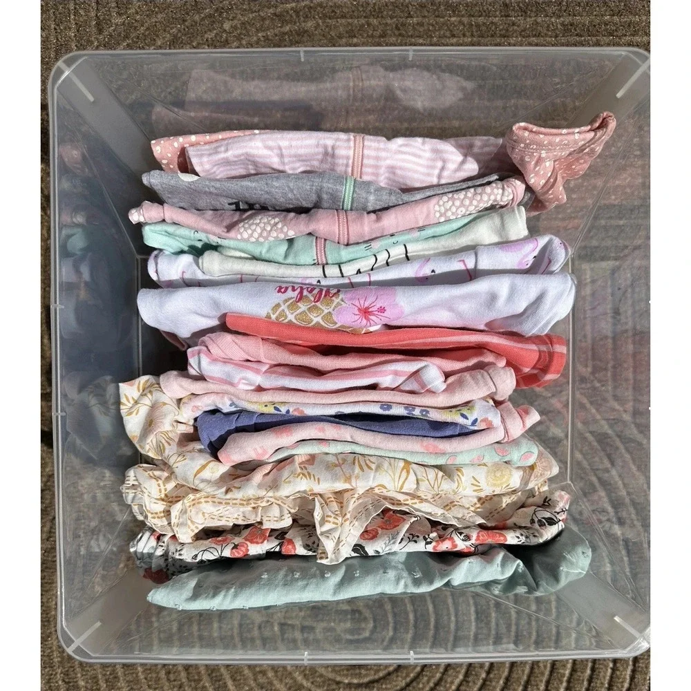 LOT Bundle (21 pieces) Baby girl clothes one piece sets NB 0-3 3-6 6-9 m Paisley